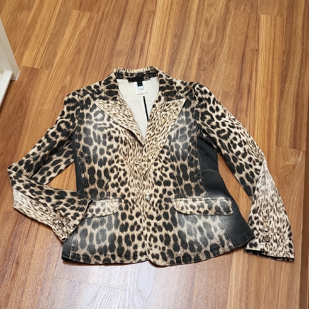 Just Cavalli Leopard Print Blazer